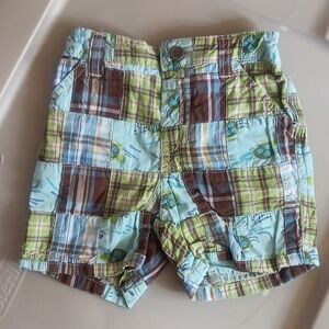 Gymboree vintage madras plaid print shorts